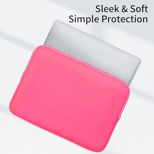 11-11.6 Inch Laptop Sleeve Protective Case Soft Carrying Computer Cover Compatible with MacBook Neo A18 11.6" MacBook Air for 11" Notebook Tablet Ultrabook Chromebook - color: Bright Pink, size: 11"-11.6"