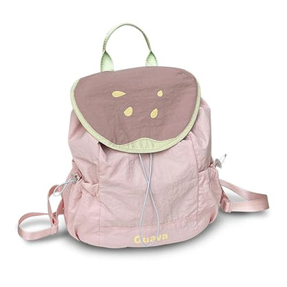 Nylon Casual Daypacks, Commuter Backpack with Magnetic Snap and Adjustable Straps, Small Rucksack Women for Dating (Pink) - color: Pink