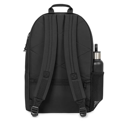 EASTPAK Padded Double – 24L Squared Backpack with Dual Front Pockets, 13” Laptop Sleeve, Bottle Holder & Padded Straps, Black - color: Black