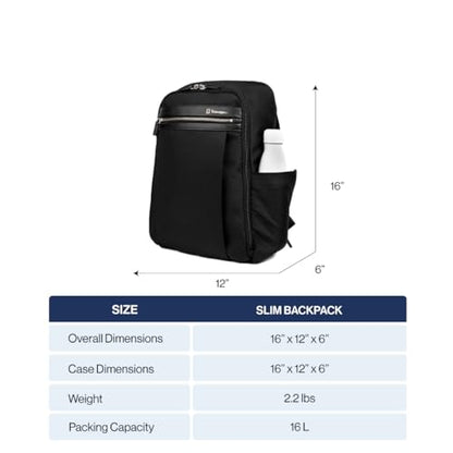 Travelpro Platinum Elite Slim Laptop Travel Backpack, Fits up to 16 Inch Laptop, Business, Water Resistant, Men and Women, True Navy Blue - color: True Navy Blue, size: 16 inches