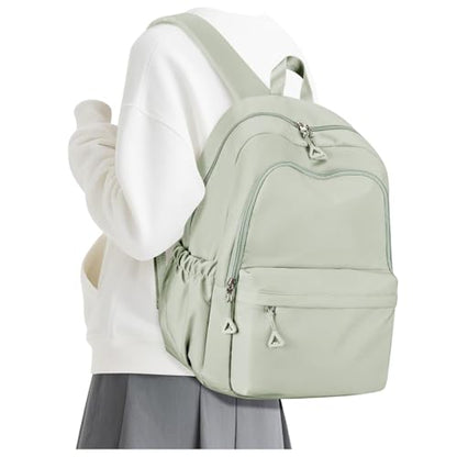 suwasp Casual Laptop Backpack for Women Men Waterproof Lightweight Backpacks Bag 15.6inch Laptop Daypack Large Capacity Backpack, Light Green - color: Light Green-m