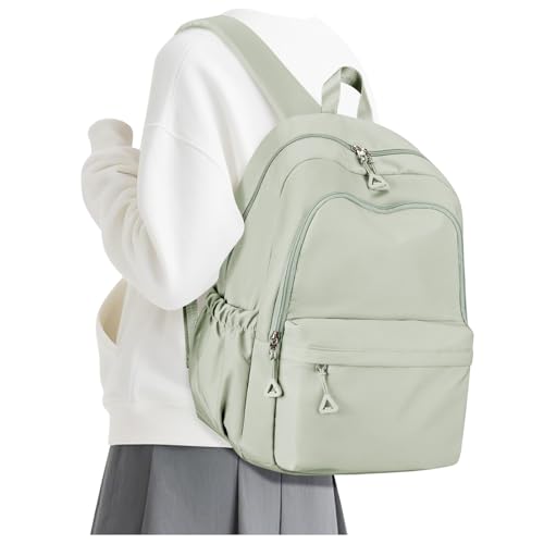 suwasp Casual Laptop Backpack for Women Men Waterproof Lightweight Backpacks Bag 15.6inch Laptop Daypack Large Capacity Backpack, Light Green - color: Light Green-m