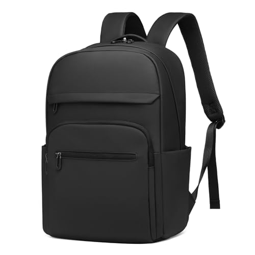 16 Inch Laptop Backpack for Men, Business Work Backpack for Everyday Commute, Waterproof Travel Office Computer Bag, Matt Black - color: Black Soft Sheel