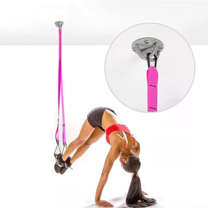 Suspension Trainer Mount, 4-Hole Wall Ceiling Anchor Bracket for Gym Fitness Yoga Straps, Anti-Rust Metal Fixing Plate with Screws, Supports 2200lbs