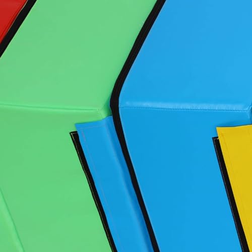4 In 1 Soft Plyo Box Training Jumping Boxes High-Density EPE Foam Core - Non-Slip & Easy-to-Clean PVC Leather Cover for Home Gym Outdoor Exercise