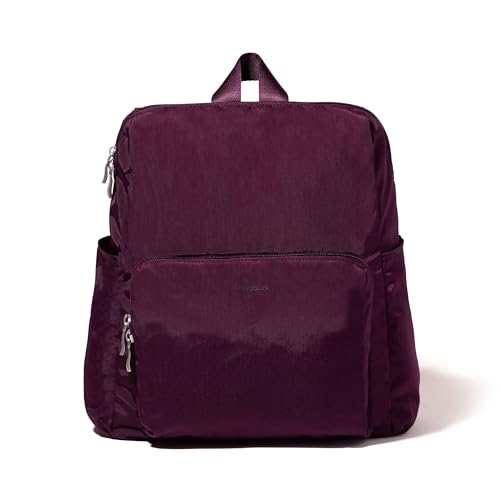 Baggallini Women's Carryall Packable Backpack, Mulberry - color: Mulberry