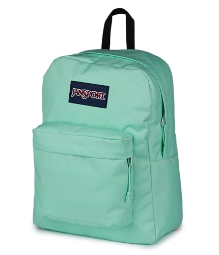JanSport SuperBreak Plus Backpack with Padded 15-inch Laptop Sleeve and Integrated Bottle Pocket - Spacious and Durable Daypack for Work and Travel - Magic Mint - color: Magic Mint