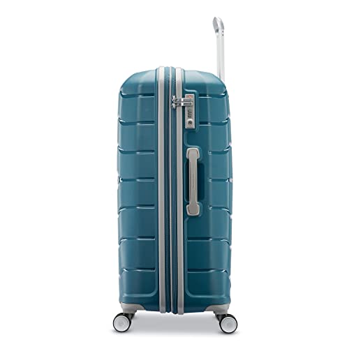 Samsonite Freeform Hardside Expandable with Double Spinner Wheels, Checked-Large 28-Inch, Dark Teal - color: Dark Teal, size: Checked-Large Spinner