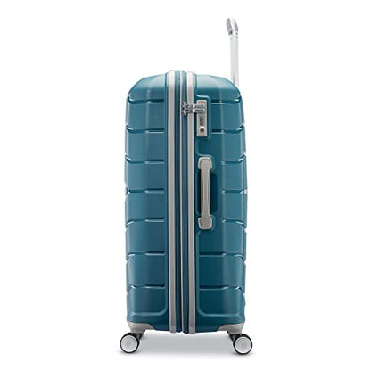 Samsonite Freeform Hardside Expandable with Double Spinner Wheels, Checked-Large 28-Inch, Dark Teal - color: Dark Teal, size: Checked-Large Spinner