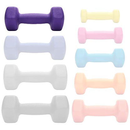 Philosophy Gym Set of 2 Neoprene Dumbbell Hand Weights, Hexagon Shape - style: Purple 6 lb Pair
