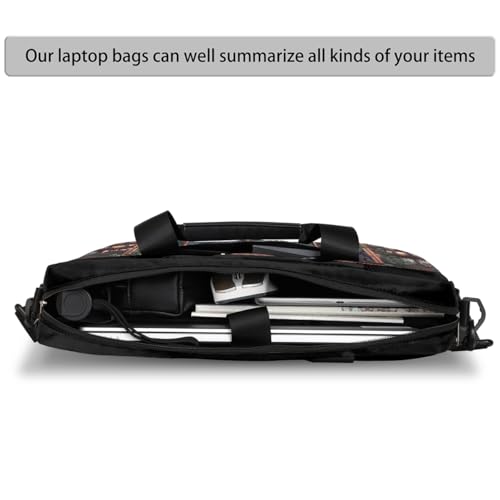 15.6 Laptop Case Retro Leopard Cheetah Animal Print Laptop Bag 16 Inch Briefcase with Shoulder Strap - color: Night Windowsill Cat