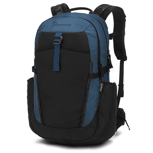 MOUNTAINTOP 30L Hiking Backpack,Men Women Camping Backpack,Lightweight Trekking Travel Backpacks for Climbing Skiing Cycling - color: Blue-40l, size: 40L