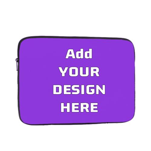 Custom Laptop Sleeve Bag with Logo Image Personalized Add Your Own Text Photo Laptop Case Business Briefcase with Zipper for Ultrabook, Notebook, Tablet(13nch) - color: BlueViolet, size: 13 inch