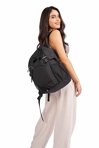 Hiking Backpack for Women Men 20l with Removable Phone Pocket Lightweight Small Travel Backpack Hiking Daypack for Women Men - color: Black