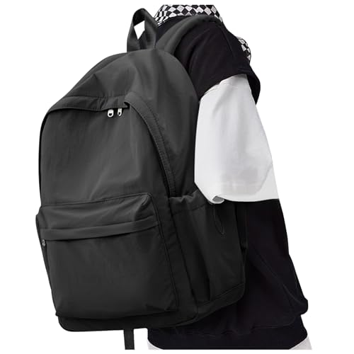Black Backpack for School Women Girls, Waterproof Bookbag Cute High School Backpack for Men Teen Boys, Lightweight Travel College Backpack Mochilas Escolares para - color: Black