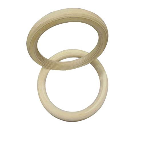 Wooden Gymnastics Rings Exercise Rings for Full Body Strength Training Durable Birch for Pullups Pushups Dips and Calisthenics Workouts