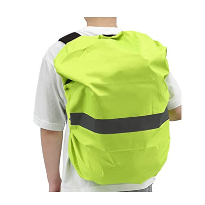 Jaegvida Waterproof Backpack Rain Cover 30L-100L Reflective & Non-Reflective Lightweight Durable Hiking Camping Bike Rain Shield - color: Light Green-Reflective Strip, size: 60-70L
