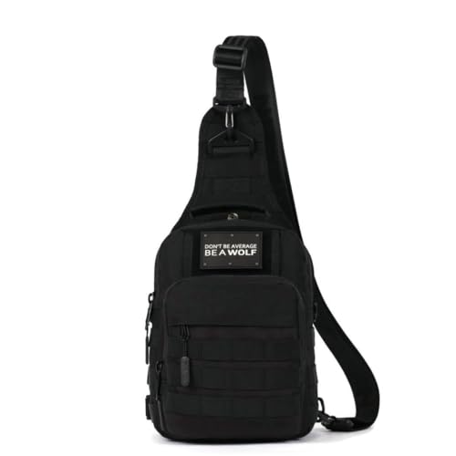 WOLFpak Tactical Sling Bag for Concealed Carry, EDC | Everday Crossbody Daypack - color: Alpha Black