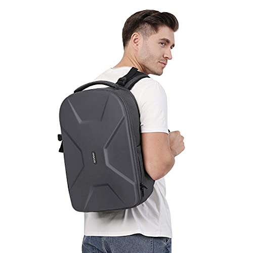MOSISO Camera Backpack, DSLR/SLR/Mirrorless Photography Camera Bag 15-16 inch Waterproof Hardshell Case with Tripod Holder&Laptop Compartment Compatible with Canon/Nikon/Sony, Gray - color: Gray
