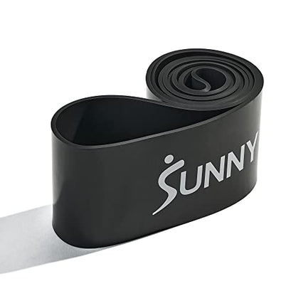 Sunny Health & Fitness Versatile Resistance Bands (Single or Combo Set) for Strength Training, Power Cage, Squat Rack, Home Gym, Body Stretching, Physical Therapy – 100, 140, 160, 180 & 10-75 LB Combo - style: 180 LB Band