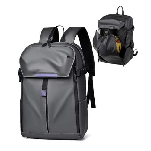 Basketball Backpack Large Sports Bag with Laptop Compartment for Helmet Soccer Volleyball Football Travel Waterproof - color: D