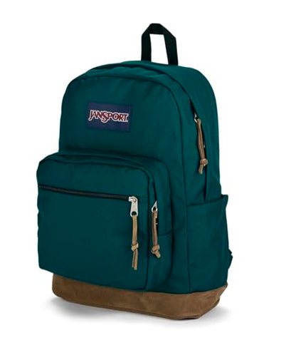 JanSport Right Pack Backpack - Durable Daypack with Padded 15" Laptop Sleeve, Spacious Main Compartment & Integrated Water Bottle Pocket - Deep Juniper - color: Deep Juniper