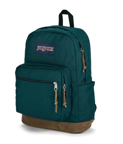 JanSport Right Pack Backpack - Durable Daypack with Padded 15" Laptop Sleeve, Spacious Main Compartment & Integrated Water Bottle Pocket - Deep Juniper - color: Deep Juniper