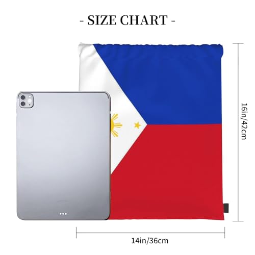 Philippines Flag Drawstring Bag Sport Gym Backpack Beach Travel Sack Draw String Yoga Bag For Men Women - color: Philippines Flag