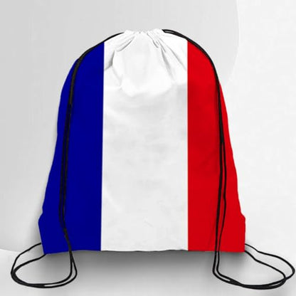 TREBIN 2026 Soccer Cup Drawstring Backpack, Soccer Gym Bag in National Flag Colors, Sports Bag Sackpack Cinch Bag (France Fan) - color: France Fan