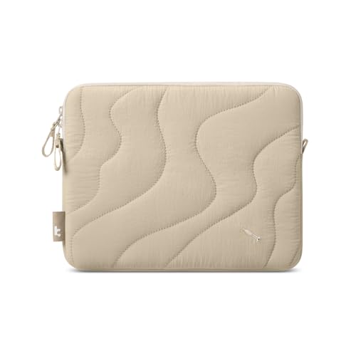 tomtoc 360 Protective Puffy Tablet Sleeve for 2026 11-inch iPad Air M4/M3, iPad Pro 2025 (M5/M4), iPad (A16) with Magic Keyboard/Smart Keyboard Folio, Quilted Soft Puffer iPad Case Bag - color: Dune Shade, size: 11-inch for iPad Air/Pro