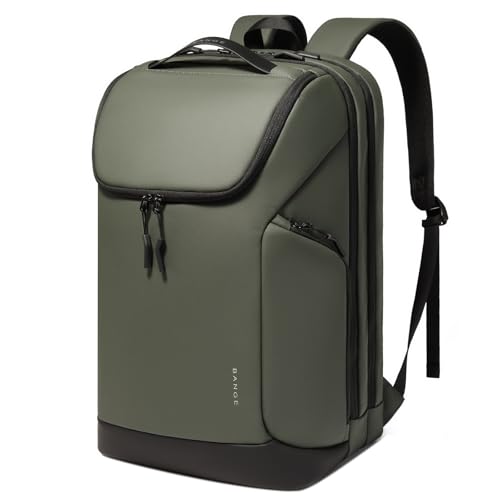 FUTURE AESTHETICS Business Commute Backpack for Men and Women, Waterproof 15.6 Inch Laptop Backpack, Durable Flight-Approved Travel Backpack for Work/College, Green - color: Green