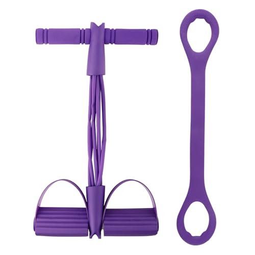 Fitness Resistance Bands- 6 Tube Pedal Ankle Puller with Handle & Tensile Rope for Exercise Sit Up Exercise Equipment Elastic Home Gym Equipment for Women Men - size: 6
