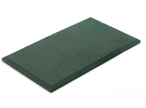 Playsafer Heavy Duty Commercial Grade Rubber Playground Safety Mat - Playground Protection Mat for Swings and Slides - 54" Long X 32" Wide x 2" Thick (Green) - color: Green
