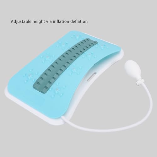 EVGATSAUTO Back Stretcher, Adjustable Arch Lumbar Support with Manual Air Pump for Home Gym Office Ergonomic Spine Board for Back Cracking and Flexibility Enhancement