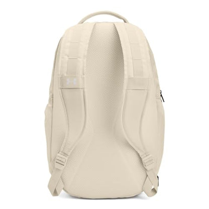 Under Armour Unisex Hustle 5.0 Backpack - color: (279) Stone / / Metallic Gun Metal