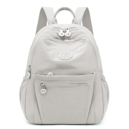 Backpack Purse for Women Ladies Nylon Bag Casual Daypack Travel Shopping Pack (A Style Cream White) - color: A Style Cream White