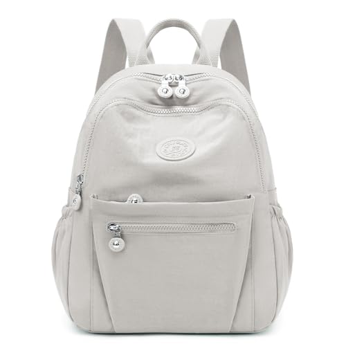 Backpack Purse for Women Ladies Nylon Bag Casual Daypack Travel Shopping Pack (A Style Cream White) - color: A Style Cream White