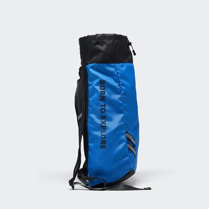Pander Drawstring Backpack with Adjustable Shoulder Straps, Slim Gym Cinch Sack with Side Zipper Pocket, Machine Washable Polyester Daypack for Travel & Workout, Blue - color: Blue