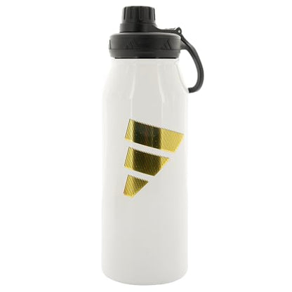 adidas Metal Water Bottle 1L - color: White/Gold Metallic/Black/L