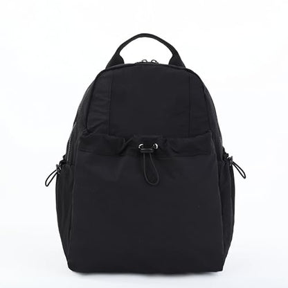 Lightweight Nylon Backpack for Women & Men, Water Resistant School Bookbag, Durable Travel Daypack with Multi-Pockets, Fit 14 Inch Laptop, Model 9195, Black - color: Black