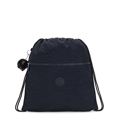Kipling Women's Supertaboo Drawstring Bag, Strong, Colorful, Convenient, Polyamide Schoolbag - color: True Blue Tonal, size: 15.5''L x 17.75''H x 0''D
