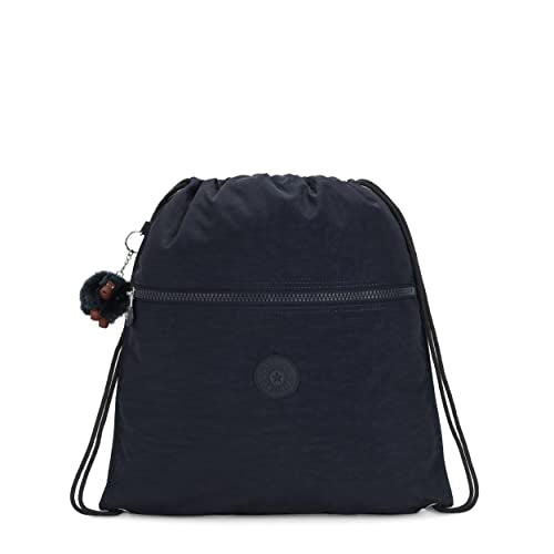 Kipling Women's Supertaboo Drawstring Bag, Strong, Colorful, Convenient, Polyamide Schoolbag - color: True Blue Tonal, size: 15.5''L x 17.75''H x 0''D