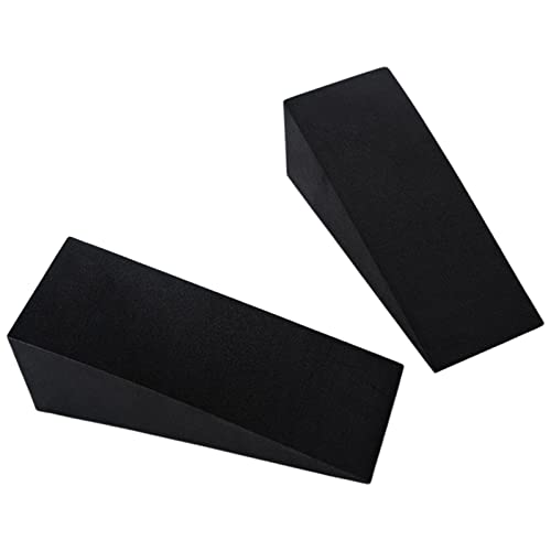 Chenfly Slant Board, Stretcher Wedge for Calf and Ankle Stretch, Non Slip Stretch Board Home Office, Additional Side Handle Portability, Black 15 X 6 X 5 Cm (1 Pair)
