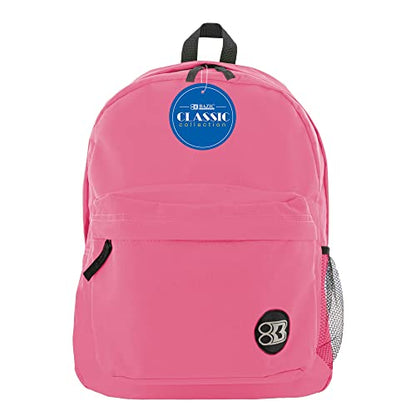 BAZIC 1056 Classic Backpack, Fuchsia, 17" - color: Fuchsia, size: 17"