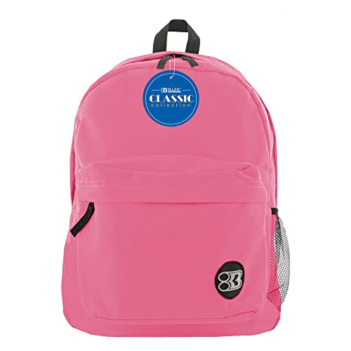 BAZIC 1056 Classic Backpack, Fuchsia, 17" - color: Fuchsia, size: 17"