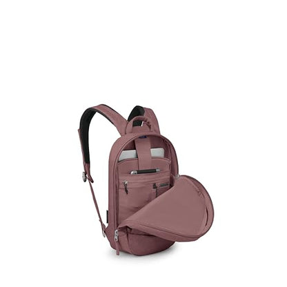 Osprey Arcane Small Day Commuter Backpack - Lightweight Everyday Bag with Laptop Sleeve, Purple Garnet Heather - color: Purple Garnet Heather