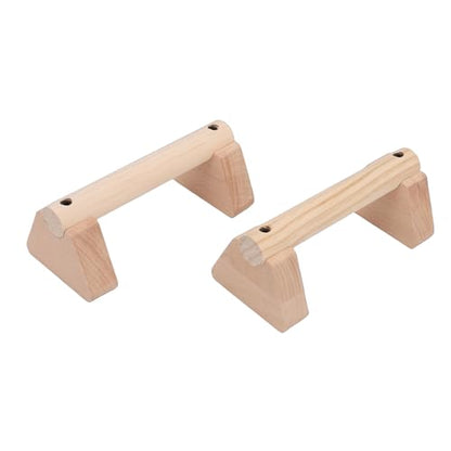2Pcs Beech Wood Push Up Bars, Versatile Design for Inverted Push Ups Parallel Bar Support Balance Beam, with Anti Slip Hand Rubbers, for Home Workout Training - size: 20cm