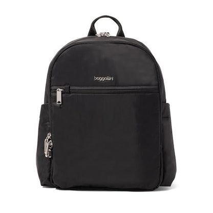 Securtex Anti-Theft Getaway Backpack - 9.4"x13"x5" Travel Safe Bag w/Locking Zippers, Slash-Resistant, RFID - color: Black