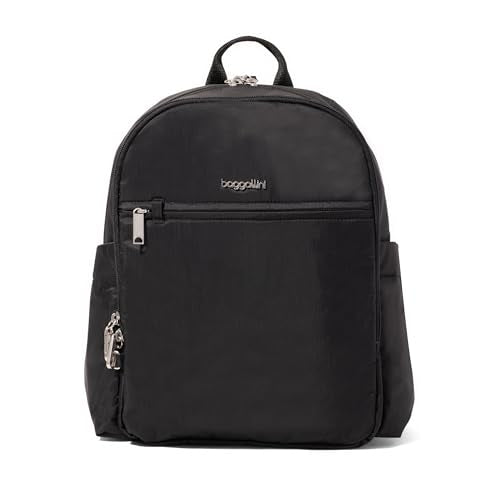 Securtex Anti-Theft Getaway Backpack - 9.4"x13"x5" Travel Safe Bag w/Locking Zippers, Slash-Resistant, RFID - color: Black