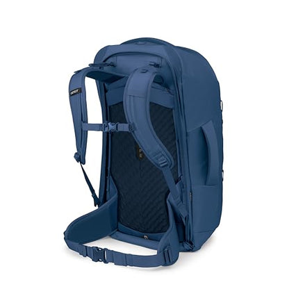 Osprey Farpoint 70L Men's Travel Backpack - Large Adjustable Travel Bag with Detachable Daypack, Antique Blue - color: Antique Blue, style: 70l